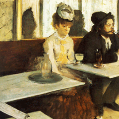 reproductie The absinthe drinker van Edgar Degas